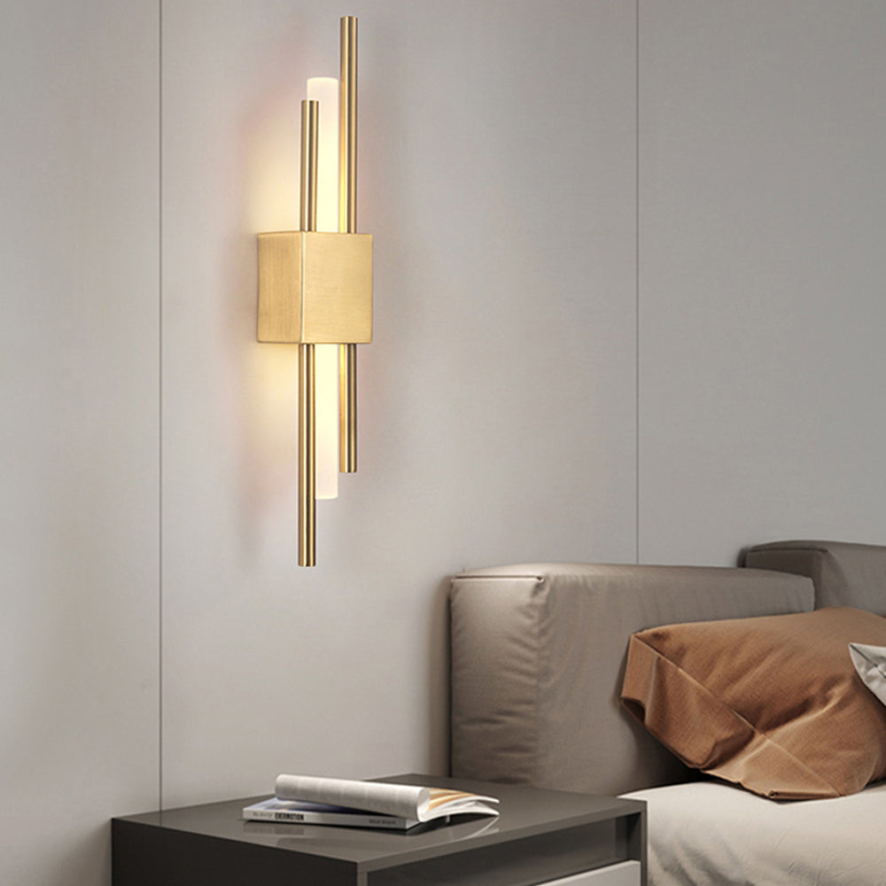 Modern Black and Gold Wall Sconce | LED Indoor Lighting Fixture