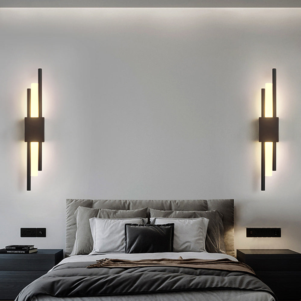 Modern Black and Gold Wall Sconce | LED Indoor Lighting Fixture