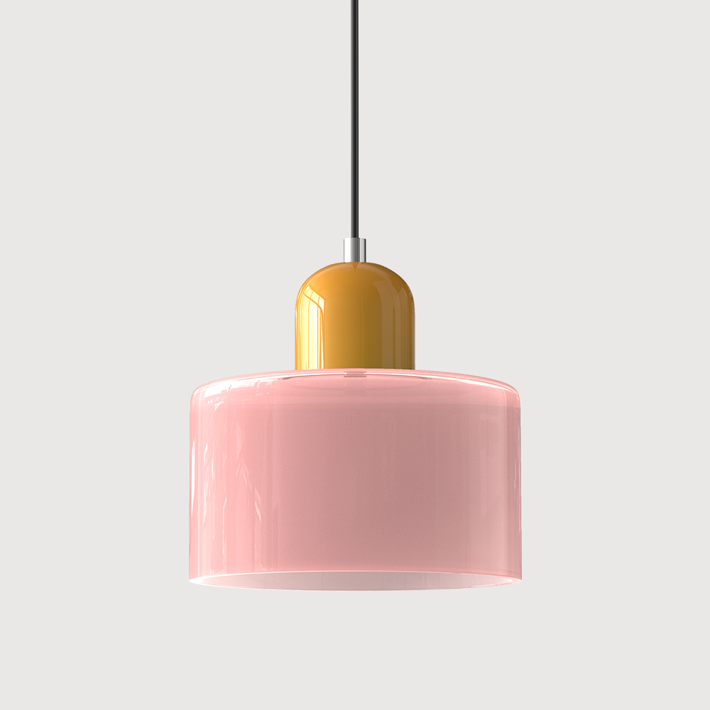 Bauhaus Pendant Light | Modern Geometric Colorful Glass Lamp