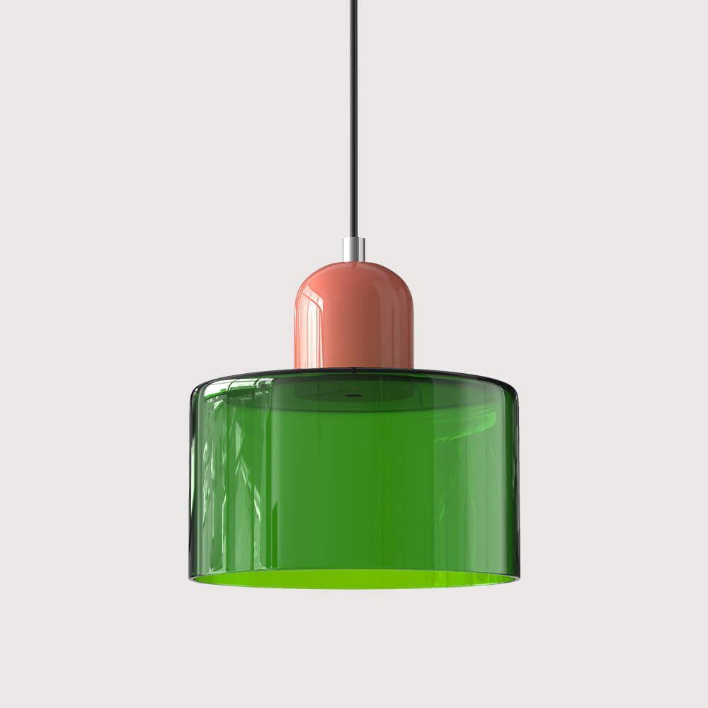 Bauhaus Pendant Light | Modern Geometric Colorful Glass Lamp