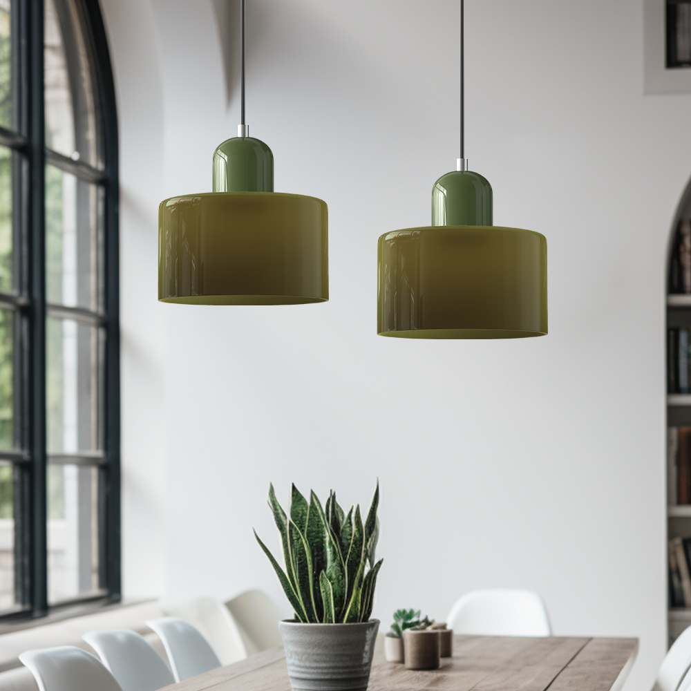 Bauhaus Pendant Light | Modern Geometric Colorful Glass Lamp