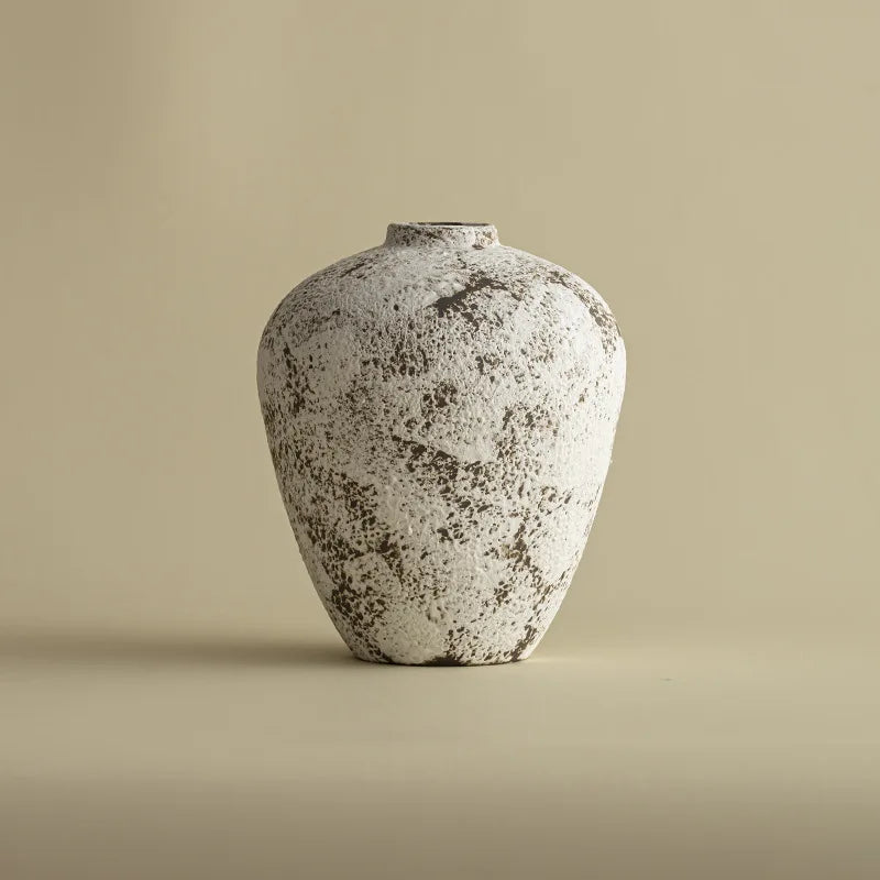 Traditional Chinese Style Ceramic Vase | Matte Opaque Tabletop Decor