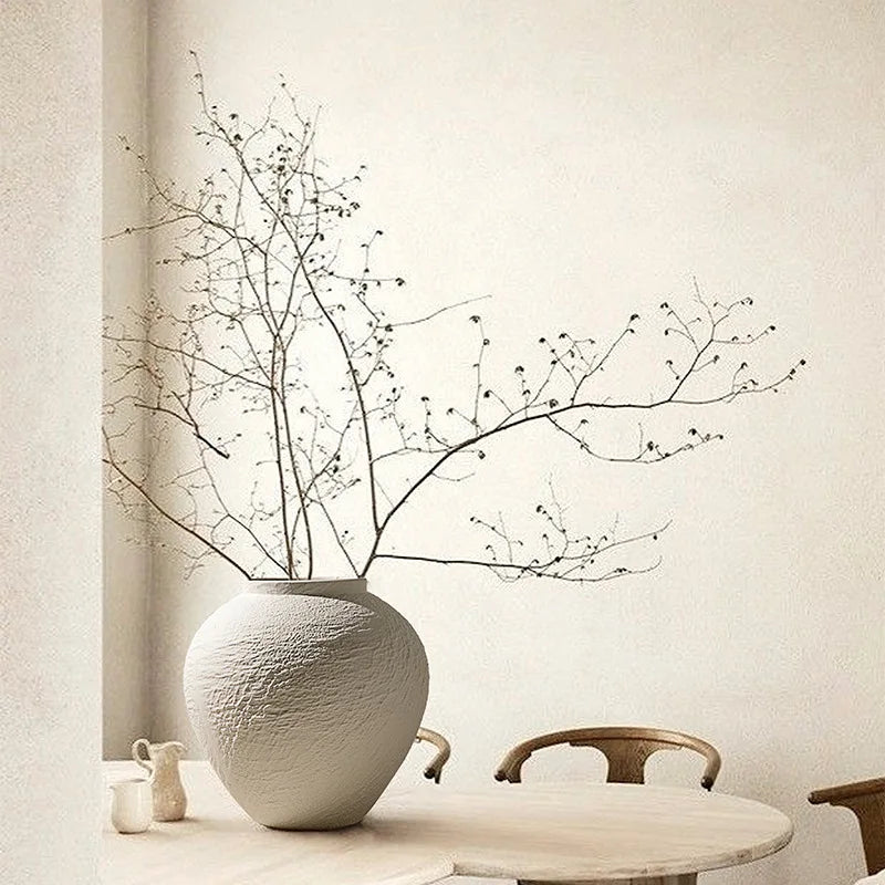 Round Ceramic Centerpiece Vase | Handmade Eco-Friendly Tabletop Decor