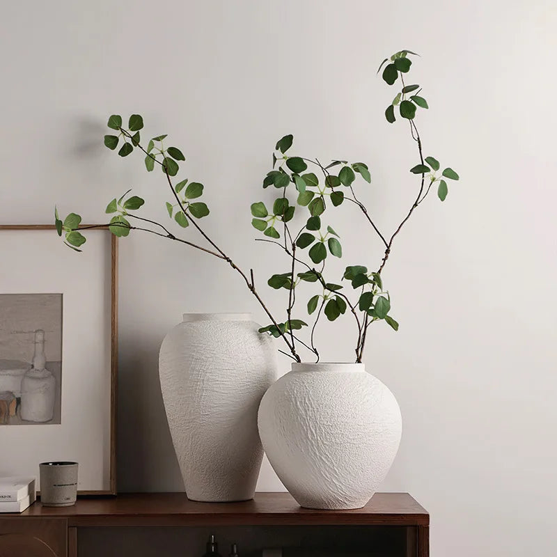 Round Ceramic Centerpiece Vase | Handmade Eco-Friendly Tabletop Decor