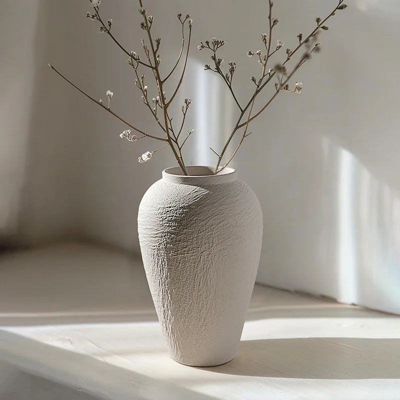 Round Ceramic Centerpiece Vase | Handmade Eco-Friendly Tabletop Decor