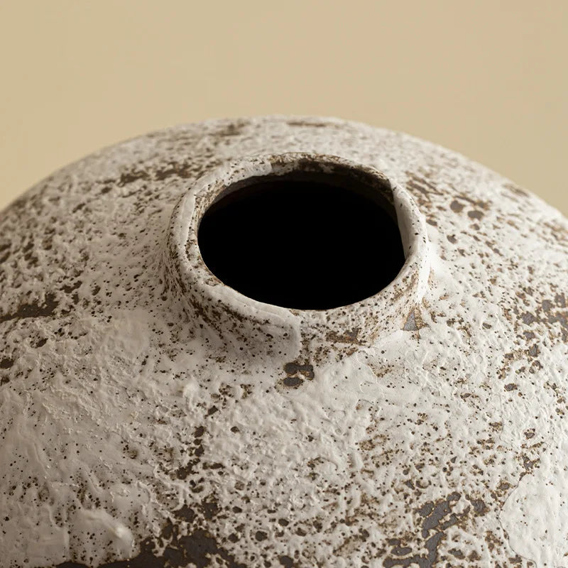 Traditional Chinese Style Ceramic Vase | Matte Opaque Tabletop Decor