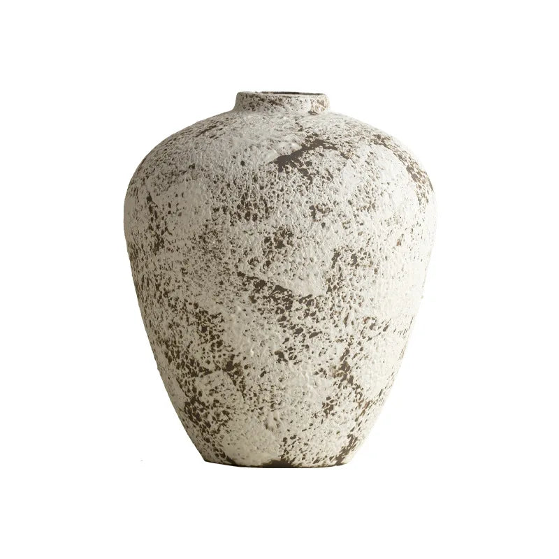 Traditional Chinese Style Ceramic Vase | Matte Opaque Tabletop Decor