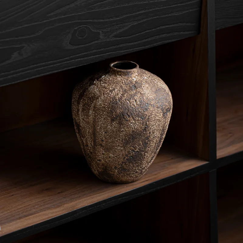 Traditional Chinese Style Ceramic Vase | Matte Opaque Tabletop Decor