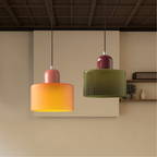 Bauhaus Pendant Light | Modern Geometric Colorful Glass Lamp