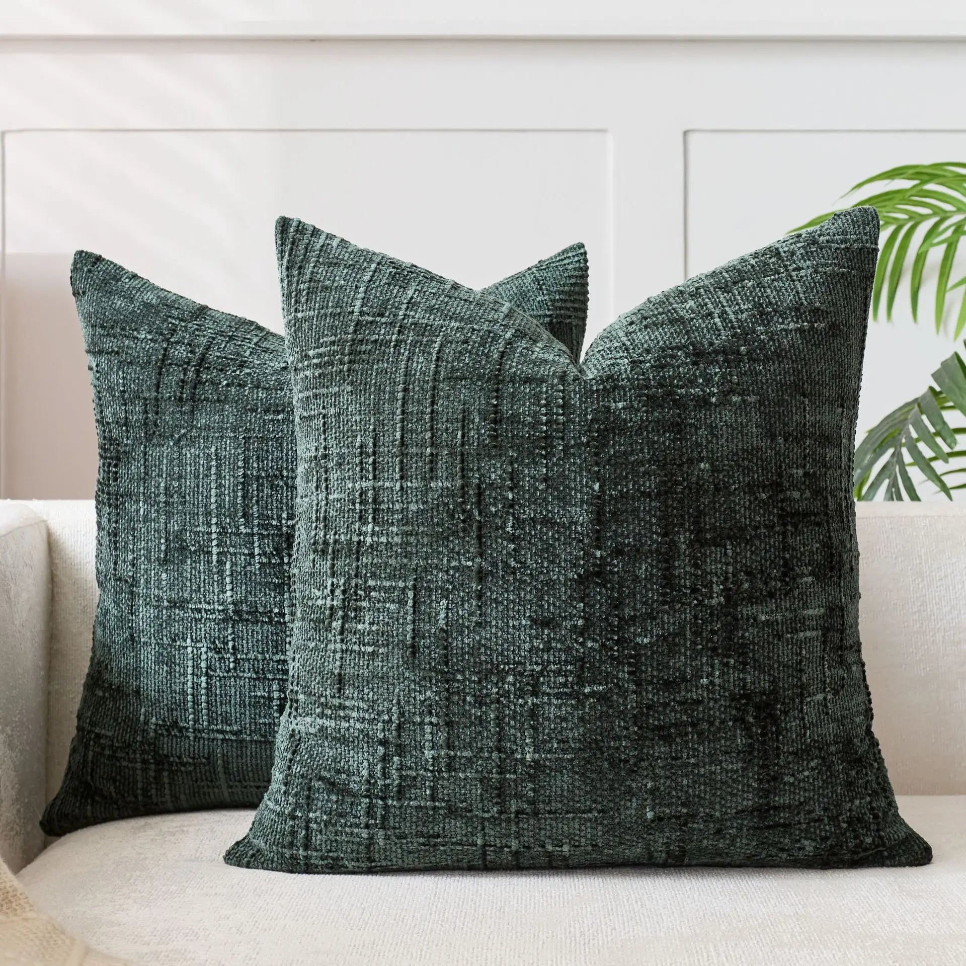 Chenille Coarse Yarn Cushion Cover | Bamboo Textured Throw Pillow Case