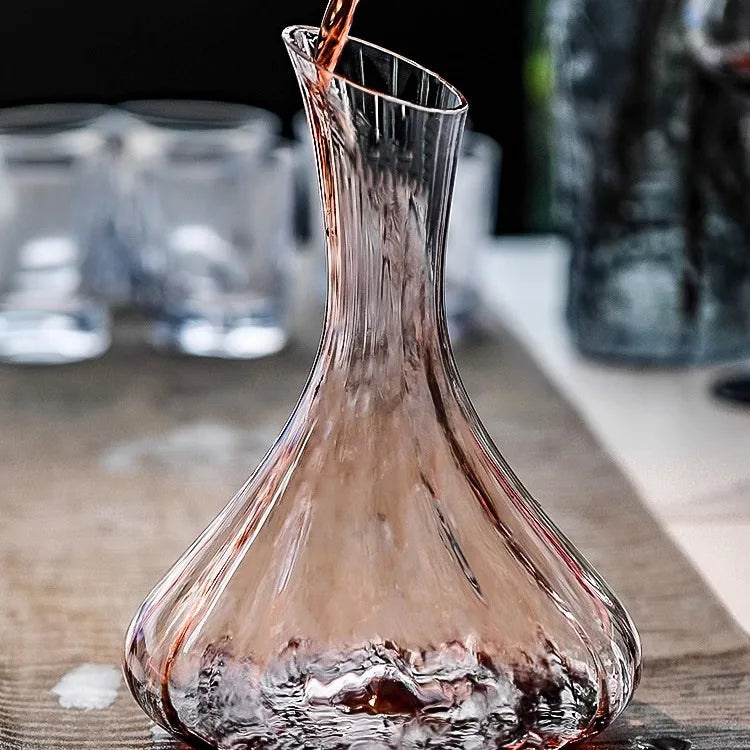 Iceberg Glass Wine Decanter | Sculptural Whisky Pourer Carafe