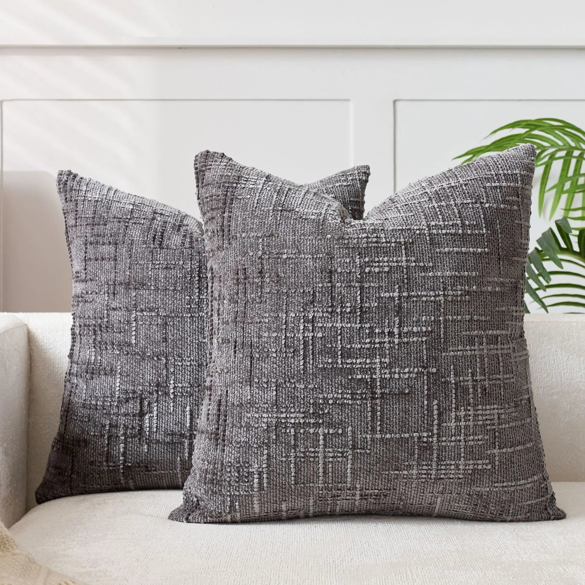 Chenille Coarse Yarn Cushion Cover | Bamboo Textured Throw Pillow Case