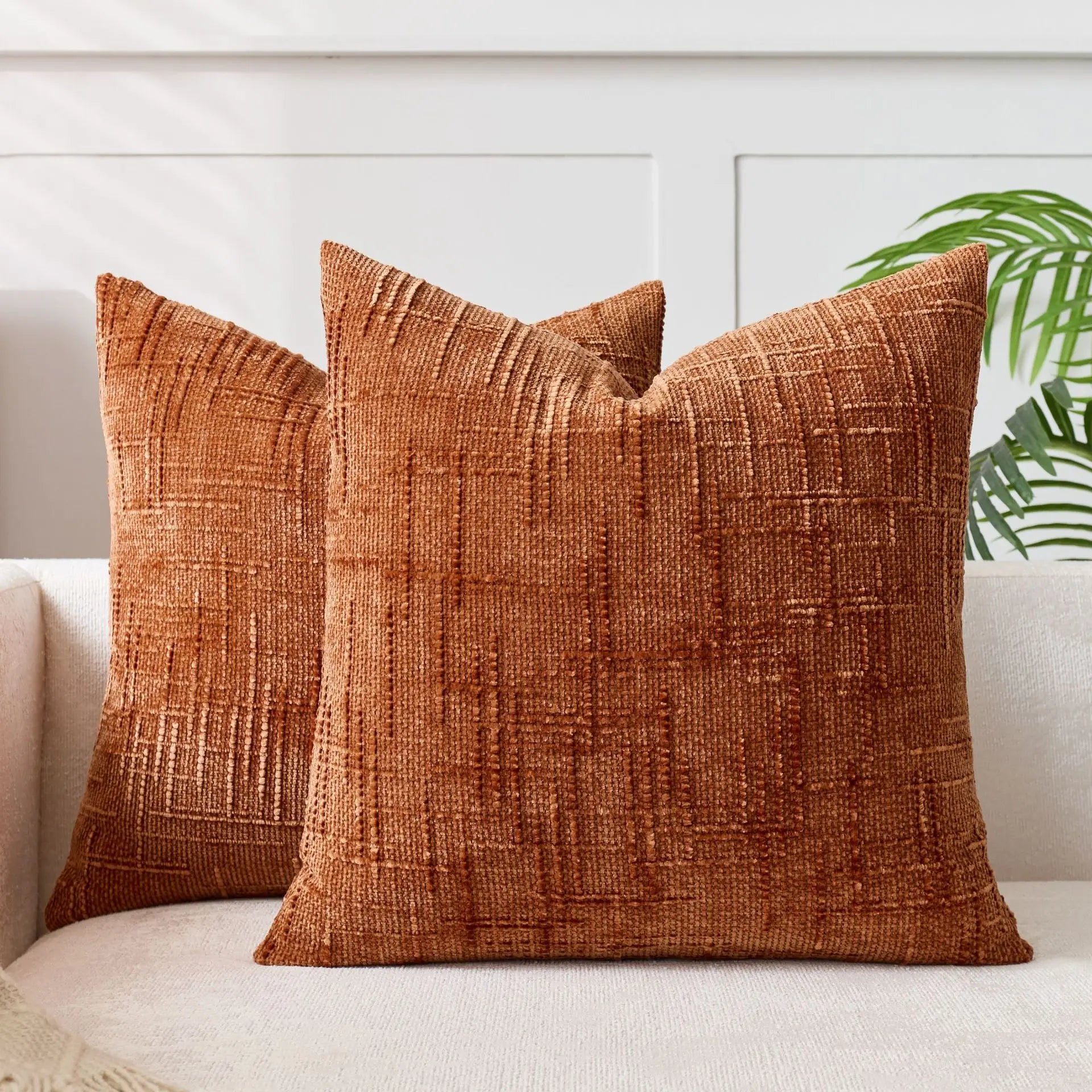 Chenille Coarse Yarn Cushion Cover | Bamboo Textured Throw Pillow Case