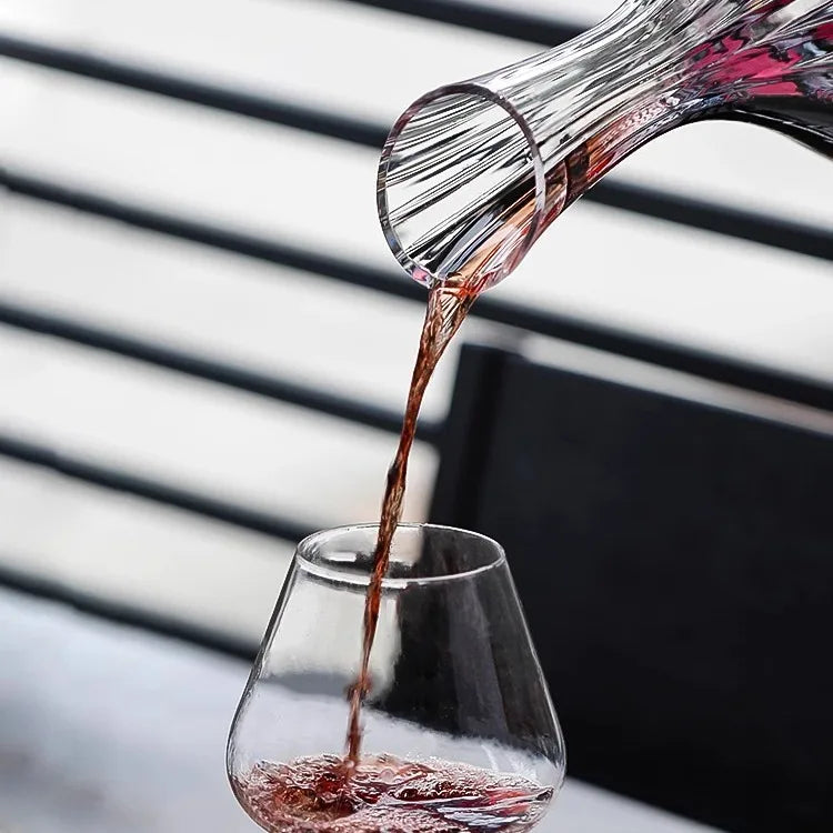Iceberg Glass Wine Decanter | Sculptural Whisky Pourer Carafe