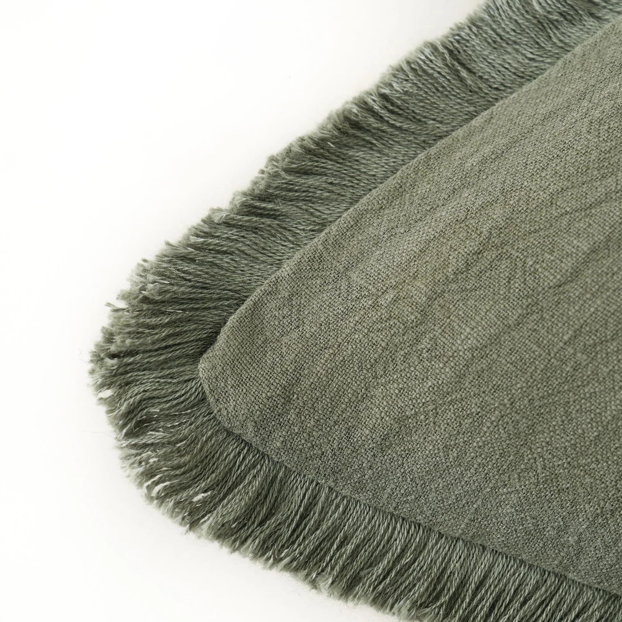 Boho Linen Fringe Pillow Cover | Soft Ramie Cotton Throw Cushion Case
