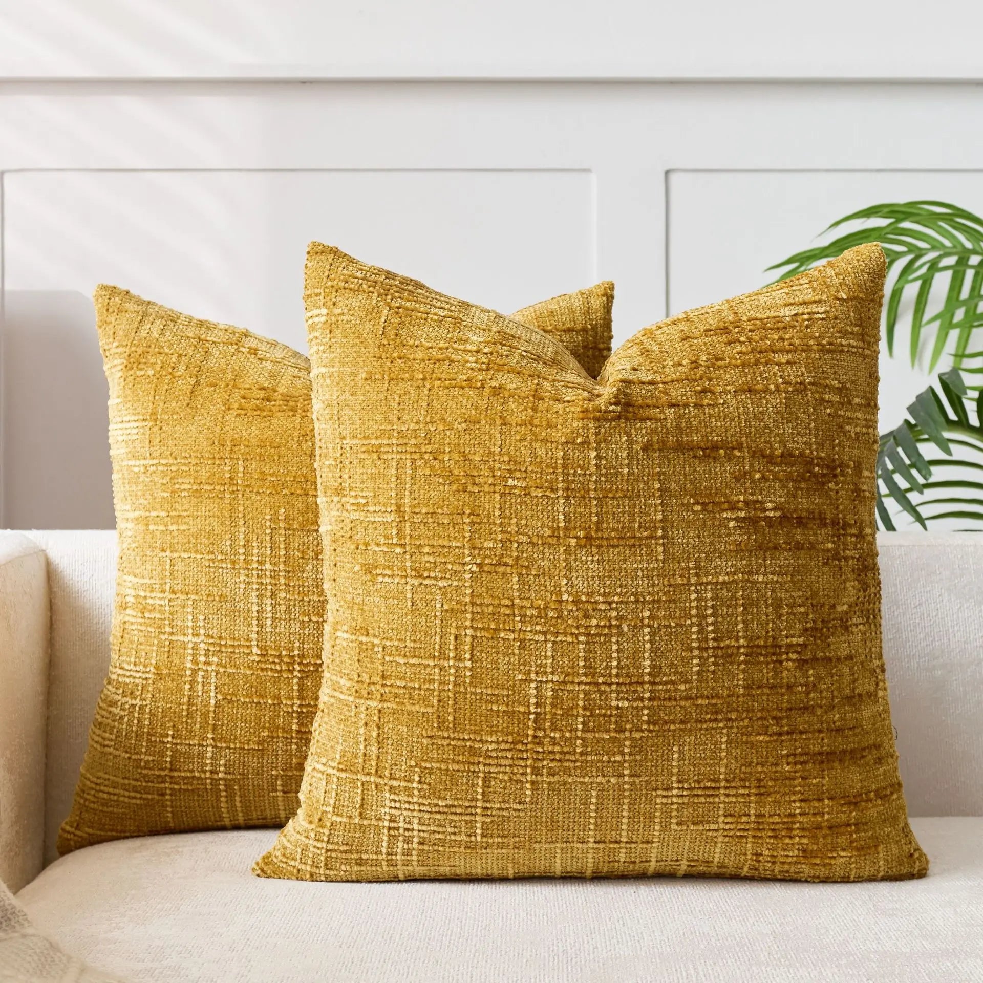 Chenille Coarse Yarn Cushion Cover | Bamboo Textured Throw Pillow Case